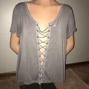 Lace-Front Tee
